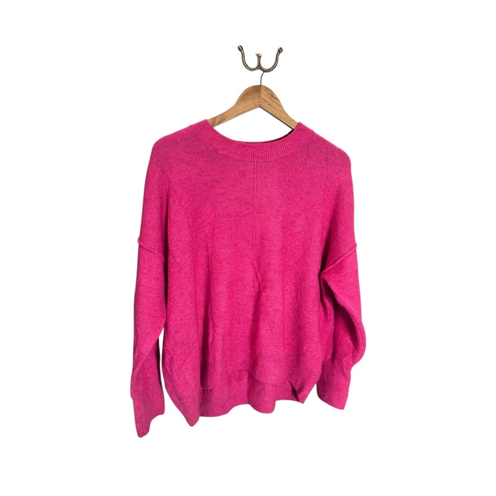 Vince Camuto Womens Sweater Large L Pink Crew Neck Long Sleeve Pullover